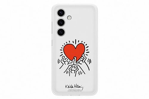 Samsung Flipsuit Case EF-MS921 für das Galaxy S24, Smartphone-Cover, Handy-Hülle, Schutz Case, Einlegekarte Keith Haring, White