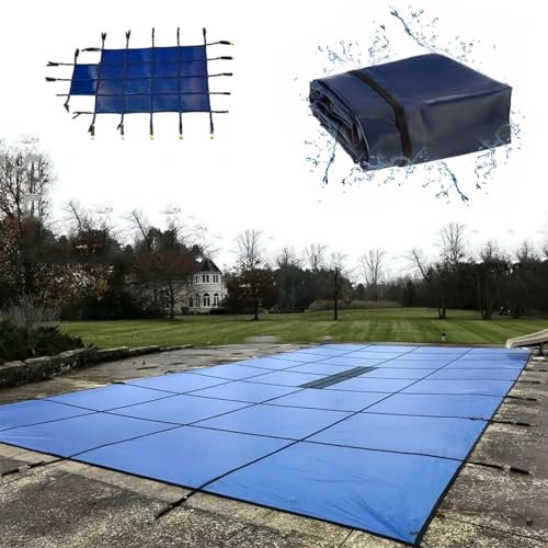 kubeier Bâche Piscine Creusée 10m 9m 8m 7m 6m 5m 4m 3m 2m Couverture Protection Piscine Rectangulaire Contre pour Les Piscines dans la Maison, Le Jardin, l'Hôtel, l'Ingénierie,4.6m×9.2m/15ft×30ft