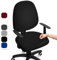 Bürostuhl Bezug Stretch Bezug Für Bürostuhl Universal Office Computer Stuhlbezug Drehbare Office Stuhlbezüge Abnehmbare Waschbare Bürostuhl Hussen für Computer Armlehnen Stuhl (Schwarz,1PC)-F