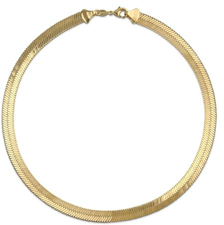 Collana Choker Omega A Catena A Maglia Serpente A Spina Di Pesce Tonalità Oro Con Collo Flessibile Adattato E Sagomato Per Donne Adolescenti Flessibile Sagomato 15 Pollici Di Larghezza 5 MM