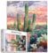 Tucocoo Casse-tête de 1000 pièces pour adultes - Grand puzzle de peinture de cactus Saguaro - Puzzle de peinture de cactus de Sonora, coucher de soleil du désert - Art de 1000 pièces pour jeu