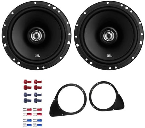 JBL Stage1 621F Lautsprecher mit Einbauset passend für FIAT 500 2007-2016 Seitenteil Heck 350W 165mm 2 Wege Koax