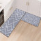 OPLERT Alfombra de Cocina Pack de 2,Alfombrilla de Cocina Anti Fatiga,Alfombrilla de Cocina Antideslizante Lavable,para Cocina,Pasillo,Salón,Dormitorio,Gris,43x75+43x120cm