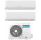 Climatizzatore Condizionatore Inverter Hisense Ecosense Wi-fi Dual Split 9000+12000 Btu 2AMW42U4RGC R-32 A++ in Pompa di Calore