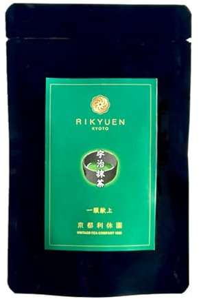KYOTO RIKYUEN UJI MATCHA Traditional Japanese Green Tea Matcha Powder Resealable Pack Premium Grade Made in Japan am-m30g (30 g)