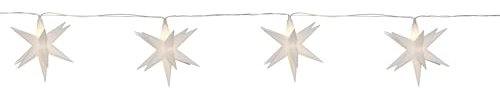 LED-Lichterkette 'December' 8 ww LED, weiß, 3D-Sterne, ca. 210x10 cm, Batterie, Timer