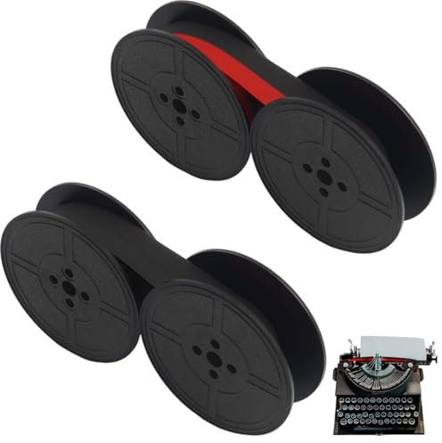 HAZMA 2 Stück Original Farbband Für Din 2103-53Mm Durchmesser,Schwarz/Rot - Hochwertiges Farbband Für Klare Und Präzise Druckergebnisse(2 Farben)