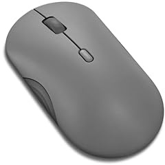 Lenovo 350 - Leise Bluetooth-Maus (Infrarot-Optisch, ergonomisch, beidhändig, programmierbare Tasten, dynamisches Rad, 3 DPI-Stufen, 1 AA-Batterie, einfacher Wechsel zu 2 Geräten) Mondgrau
