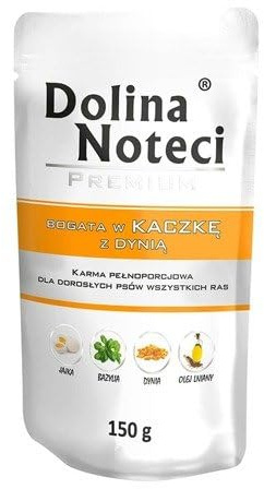 Dolina Noteci Premium Wet Dog Food 150g - Various Flavours, MIX OF TASTE (150 g (Pack of 8), Duck Pupmpkin)