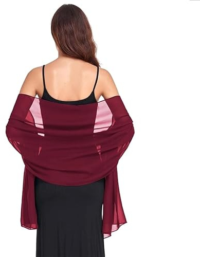 Van Der Rich ® - Stola aus Seidenchiffon Schal Tuch Leicht - Damen