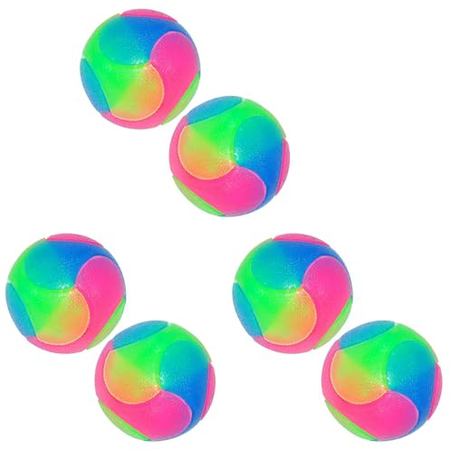Yoeruers Light Up Dog Balls Flashing Elastic Ball Glow in the Dark Interactive Pet Toys for Puppy, Cats, Dogs 2 Inch (6x Balls)