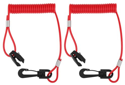Briny River Lot de 2 Cordons Coupe-Circuit d'urgence pour Bateaux Compatible avec Johnson Les Moteurs Evinrude Et OMC Sierra MP28880