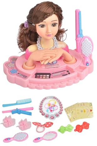 Cabeza de muñeca para niños – Maquillaje y peluquería para niños, juego de cabeza de muñeca para niños, juego de rol para niños, juego de rol educativo para cumpleaños, Acción de Gracias,
