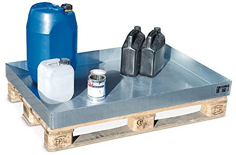Bauer GmbH Auffangwanne 40l Stahlblech L800xB600xH120mm ohne Lochplatte