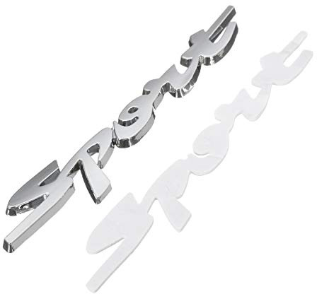 C-FUNN 3D Chrome Sport Logo Emblem Abzeichen Metall Aufkleber Aufkleber Rot / Silber / Schwarz für Autorennen - Silber