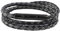 König Design Lederkette Lederband Leder-Armband 4 mm Herren Halskette Schwarz Grau 65 cm lang mit Hebeldruck-Verschluss Schwarz geflochten