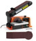 VonHaus Benchtop Belt & Disc Sander, 100mm x 915mm, with Cast Iron Base and Integrated Dust Port - Removable Table, Sanding Belt and Disc Included