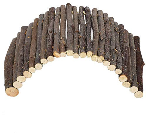 Hamsterbrücke aus Holz, Flexible Mehrzweck-Bogenbrücke für Meerschweinchen, Chinchilla, Frettchen, Reptilien (S)