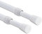GCurtain Spannstange Set 2 Einstellbar Stange Durchmessern 9-12 mm - Weiß/ausziehbare Länge 47-78 (120-200 cm)