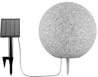 Lindby LED Solarleuchte 'Hamela' dimmbar mit Fernbedienung (spritzwassergeschützt) (Modern) in Alu (1 flammig,) - Dekorationsleuchte, Solarlampe
