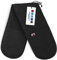 Big Red House Oven Gloves/Double Oven Mitt 480F Heat Resistant with Silicone Non-slip Design For Home Kitchen Baking/Extra Long Cotton Potholder/Black