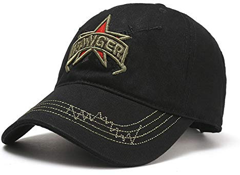 Herren Kappe Hut Herbst Sommer Männer Baseball Cap Bestickt Camouflage Hut Männlich Trucker Caps Vintage Camo Snapback Dad Hüte-Schwarz