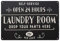 Open 24 Hours Laundry Room Vintage Retro Metallschild Home Badezimmer Wäsche Dekor Waschraum Schilder Zoll Blechschild 20,3 x 30,5 cm