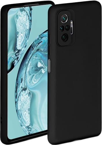 ONEFLOW Soft Case für Redmi Note 10 Pro Hülle aus Silikon mit Kameraschutz, Silikonhülle mit erhöhtem Schutz fürs Display, Backcover Schutzhülle, weiche Handyhülle, Schwarz