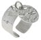 Paloma Bijoux Bague breloque ajustable martelée acier inoxydable pour femme (Acier)