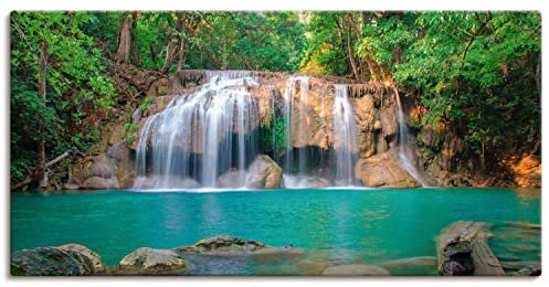 ARTland Wanddeko Wandtattoo selbstklebende Vinylfolie 100x50 cm Landschaften Wasserfall S6CI