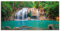 ARTland Wanddeko Wandtattoo selbstklebende Vinylfolie 100x50 cm Landschaften Wasserfall S6CI