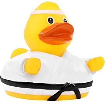 Schnabels Quietsche-Ente Kampfsport - Geschenk für Geburt Geburtstag Namenstag Kinder Baby Freund-in Mädchen Junge - Spielzeug Bade-Ente Badewanne Deko