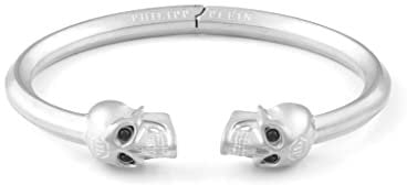 Philipp Plein Herren Armband Armreif Edelstahl Silber 3D Skull PJ8AA05BS