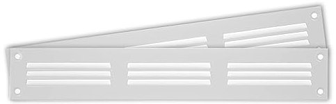 2-Pack 12 x 2 Inch / 300 x 50 mm White Air Vent Cover - Steel Return Air Grilles - for Ceiling and Sidewall - HVAC - with Insect Protection Screen (11.81 x 1.97 Inch, White)