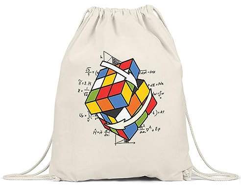 Hey!Print Zauberwürfel Tasse Rubik Cube Magic Würfel Retro Rubi Vintage Nerd Turnbeutel Gymsack