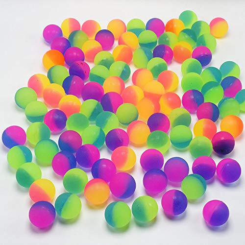 50 Stück Bunt Gummiball, 25mm Flummies für Kinder, Bunt Flummi Set, Flummis Groß, Farbe Gemischt Flummi Füllung Mitgebsel Kindergeburtstag
