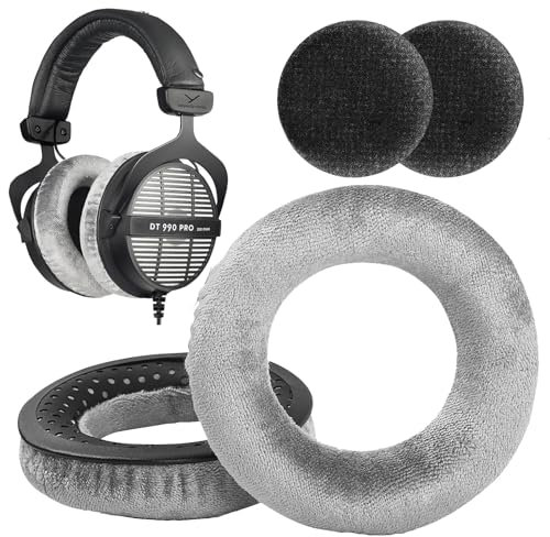 DT 990 Pro Ersatz-Ohrpolster DT 770 Pro, kompatibel mit Beyerdynamic DT 1990 Pro/DT 990 Pro/DT 770 Pro/DT 880 Pro/DT990/DT770/DT880/DT860/DT660/DT440 Kopfhörern.