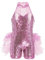 YiZYiF Body Danza Classica Bambina Paillettes Vestito da Latino Leotard Senza Maniche Costume Ballerina Pattinaggio Artistico Jumpsuit Rosa 4-5 anni