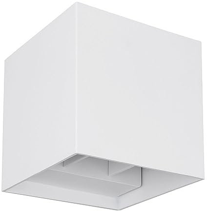 Globo Außenleuchte Wandlampe Wandleuchte LED UP & DOWN Hauswandleuchte, Aluminium weiß Druckguss, 2x 3W 2x 290lm 3000K warmweiß, H 10 cm