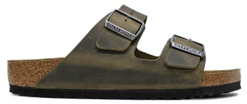 Birkenstock Unisex Arizona BS Oiled Leather Faded Khaki Sandals 5 UK