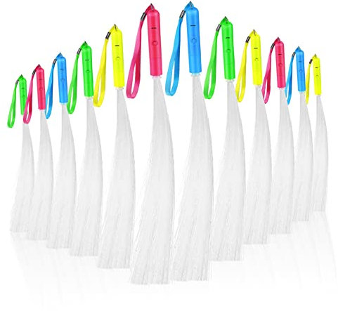 FOYTOKI 12stücke Leuchtende Fiber Optic Stäbe Für Partys Leuchtstäbe Farben Für Konzerte Festivals Und Kinderfeiern