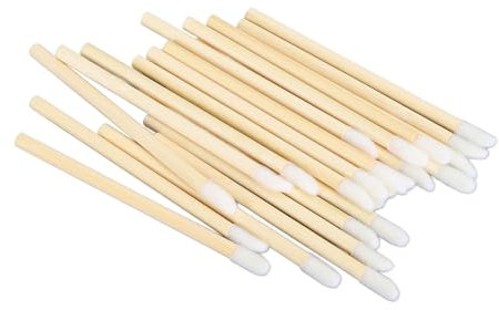 100 Stück Einweg Lippenpinsel, mit Bambusgriff für Lipgloss Zauberstab, Tragbares Make up Werkzeug mit Gespitztem Bürstenkopf Umweltfreundlicher und Nachhaltiger Bambus