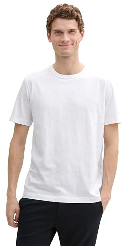 Tom Tailor Herren 1045627 T-Shirt, 20000 - White, S EU