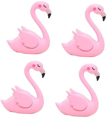 LABRIMP 4stücke Deko Flamingo Aus Kunststoff Flamingo Kuchen Dekor Dekobkuchen Ornament Für Auto Oder Zuhause Schöne Geschenkidee