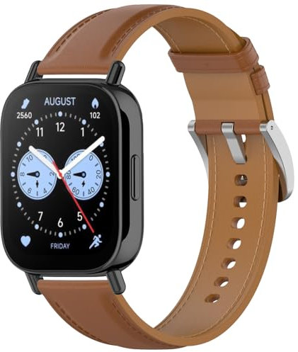 Xisair Strap Compatible with Redmi Watch 5 Lite and Redmi Watch 5 Active Leather Straps, Soft, Comfortable and Elegant, Smartwatch Replacement Strap for Xiaomi Redmi 5Lite & Active, 22 mm
