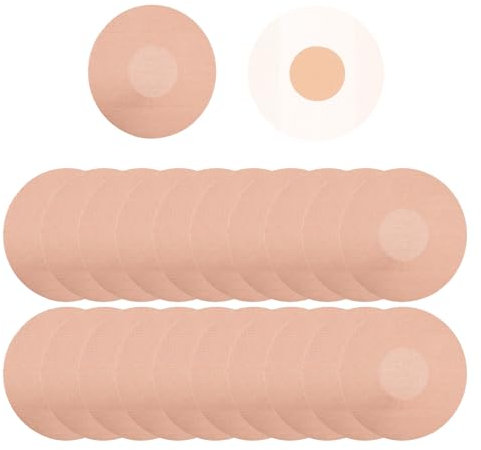 20 Pcs Sensor Covers Waterproof Compatible with Freestyle Libre 1/2/3 Sensor, CGM Sensor Patchs Protector Breathable Without Glue Adhesive Glucose Monitor Patch for Swimming Sports (Beige)