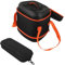 Speaker Protective Tote Bag,Speaker Portable Shoulder Case for JBL Partybox Encore 2/1,Organizer Pouch Bag with Shoulder Strap and Mini Microphone Bag (Orange)
