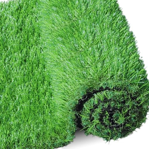 Artificial Grass 40mm Pile High | Pet-Friendly Thick Natural & Realistic High Density Fake Grass Turf for Garden, Balcony, Patio | UV-Resistant | Low Maintenance Lawn (5m x 2m)