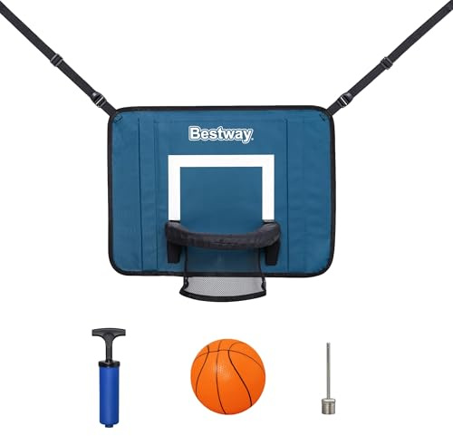 Bestway Basketballkorb Xtreme Air für Trampoline 61 x 46 cm – Trampolin Zubehör Set für Kinder, Dunk Korb inkl. Basketball & Pumpe, Outdoor Spielspaß im Garten