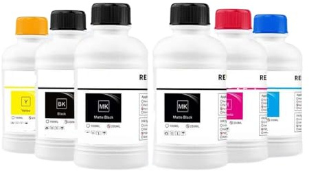 BritBolt 250ml x 6 Farben Pigmenttinte kompatibel mit PFI-120 PFI-320 PFI-307 PFI-707 Nachfüllungen mit TM-200 TM200 TM-205 TM-300 Inkjet-Drucker Universal Fit Aftermarket Ersatz